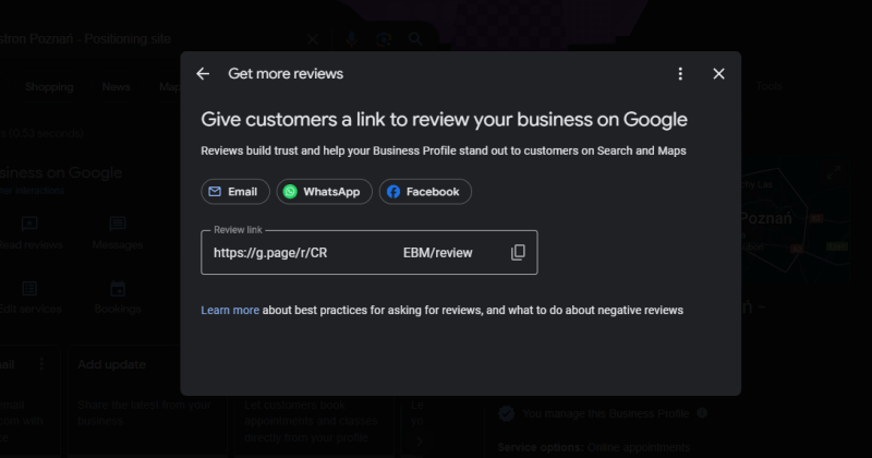 Google My Business: How to get reviews 